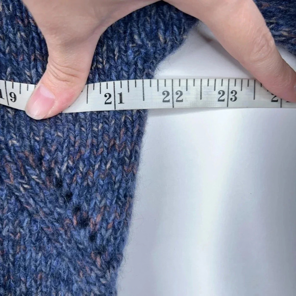 Zadig & Voltaire Andrea Cashmere Sweater Blue Heather Knit Crew Neck Boxy XS - Picture 9 of 11